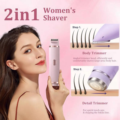 2 in 1 Double Head Electric Shaver | Easy Hair Removal